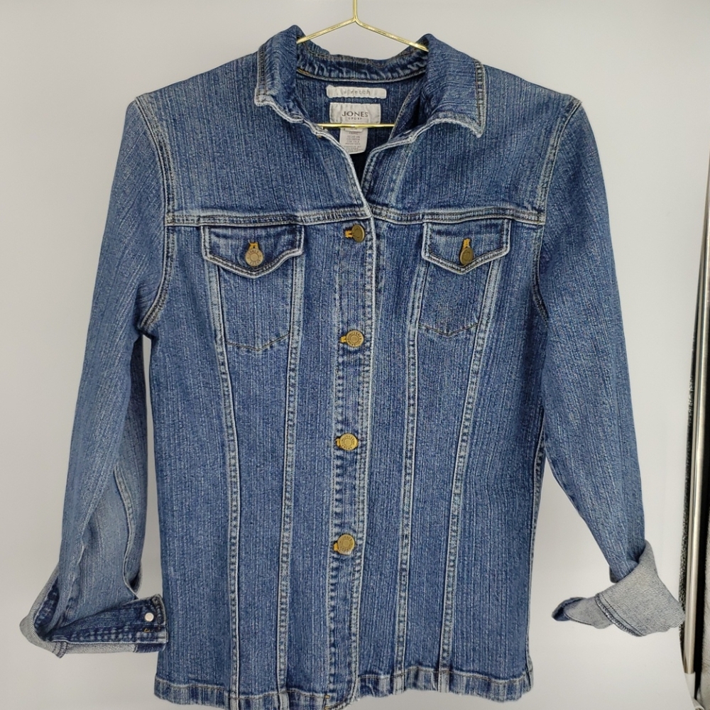 Jones Sport Fitted Stretch Denim Shirt/Jacket Size M